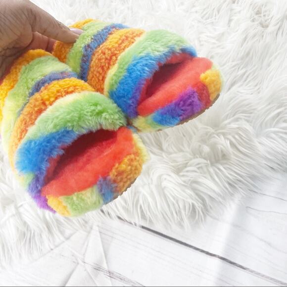 UGG Women's Fluff Yeah Faux Sheepskin Slingback Open Toe Slippers Size 12 - Picture 4 of 7